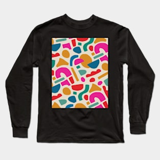 Abstract pattern 80s style Long Sleeve T-Shirt